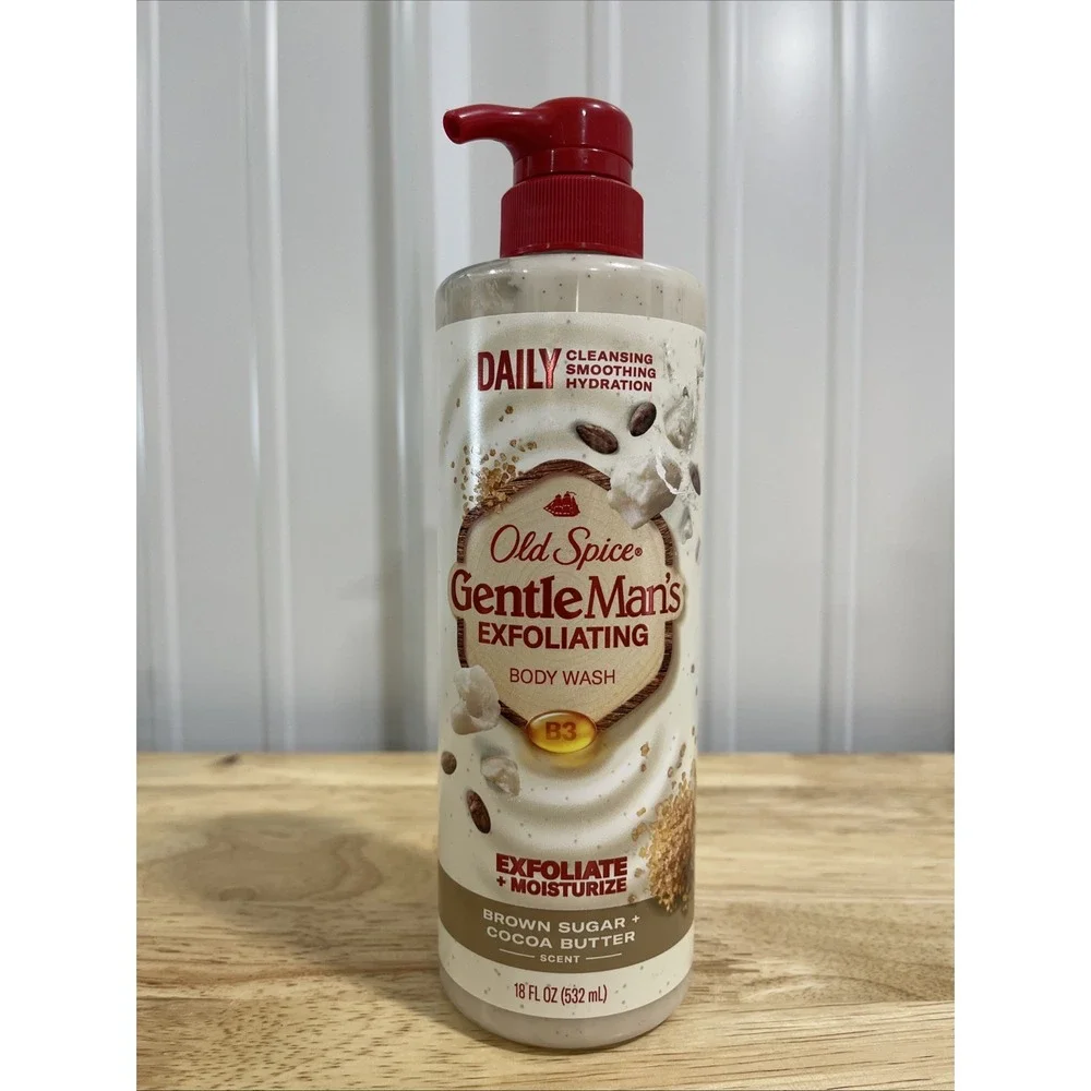 Old Spice Gentleman's Blend Exfoliating Body Wash, Brown Sugar & Cocoa Butter